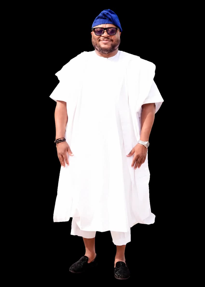 Dr. Olayinka Rasheed Alausa in white traditional attire